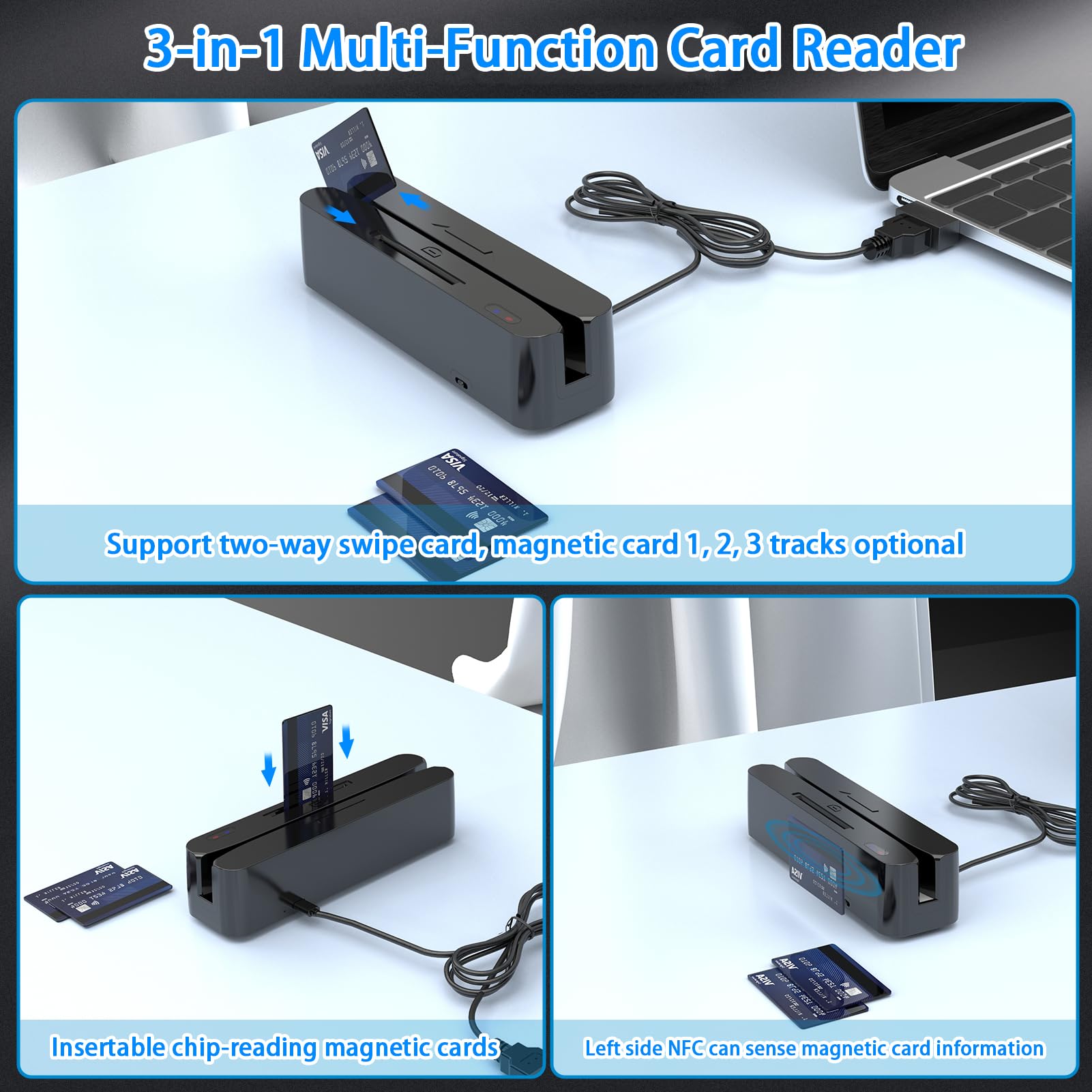 Amazon.com: Symcode Multi-Function Magnetic Card Reader Credit